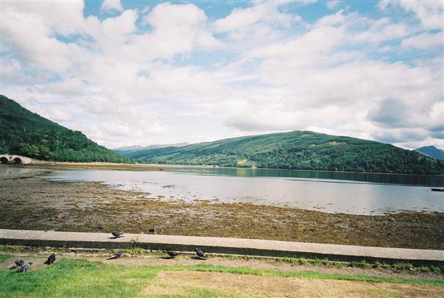 View north from Inveraray onto Loch Fyne.